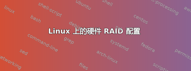 Linux 上的硬件 RAID 配置