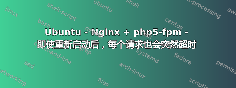 Ubuntu - Nginx + php5-fpm - 即使重新启动后，每个请求也会突然超时