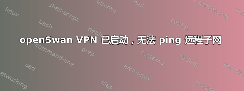 openSwan VPN 已启动，无法 ping 远程子网