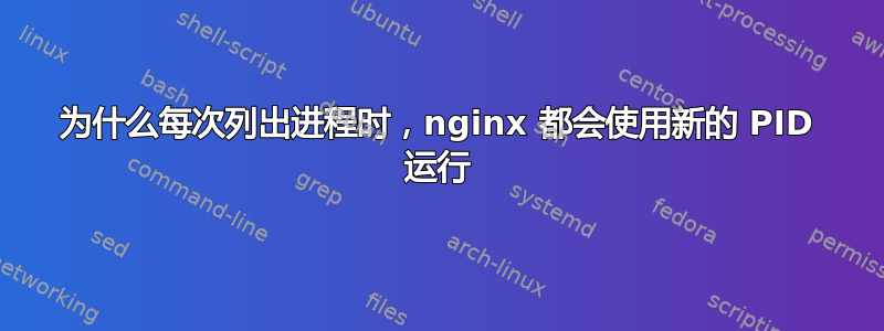 为什么每次列出进程时，nginx 都会使用新的 PID 运行