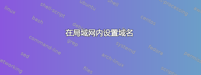 在局域网内设置域名