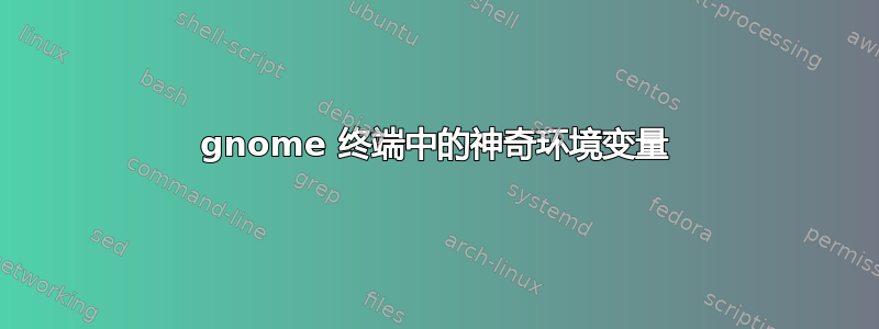 gnome 终端中的神奇环境变量