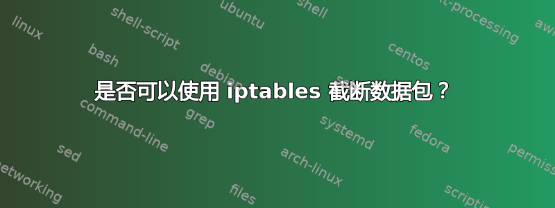 是否可以使用 iptables 截断数据包？