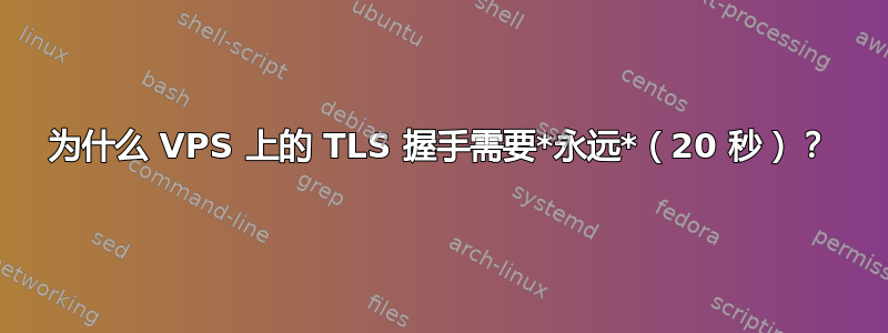 为什么 VPS 上的 TLS 握手需要*永远*（20 秒）？