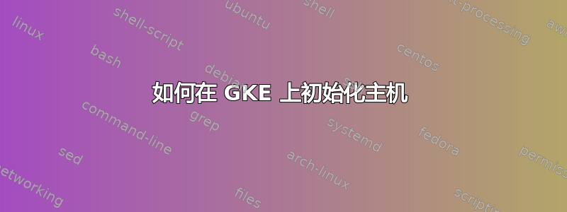 如何在 GKE 上初始化主机