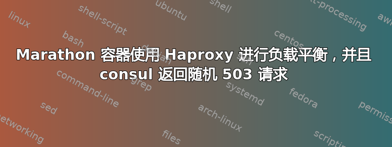 Marathon 容器使用 Haproxy 进行负载平衡，并且 consul 返回随机 503 请求