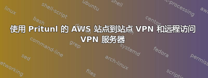 使用 Pritunl 的 AWS 站点到站点 VPN 和远程访问 VPN 服务器