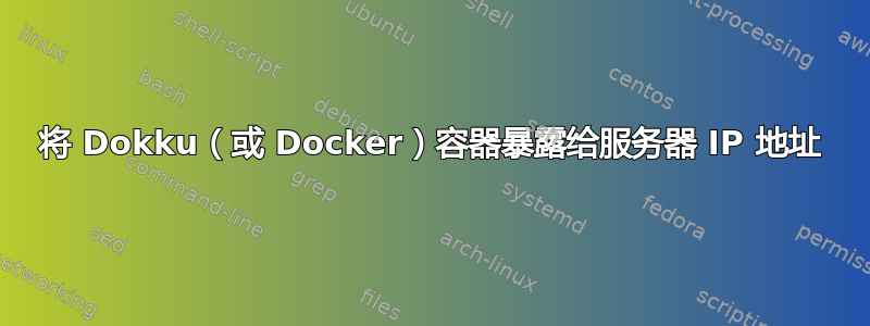 将 Dokku（或 Docker）容器暴露给服务器 IP 地址