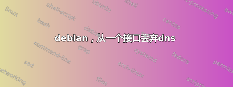 debian，从一个接口丢弃dns