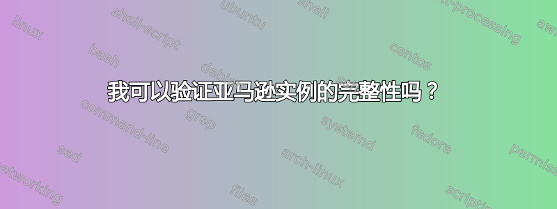 我可以验证亚马逊实例的完整性吗？