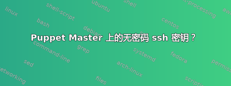 Puppet Master 上的无密码 ssh 密钥？