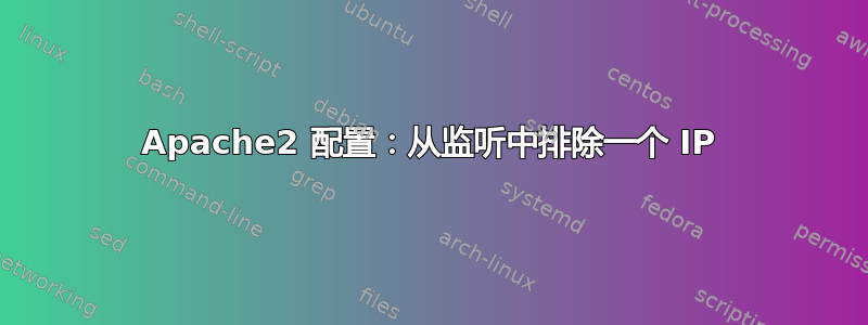 Apache2 配置：从监听中排除一个 IP