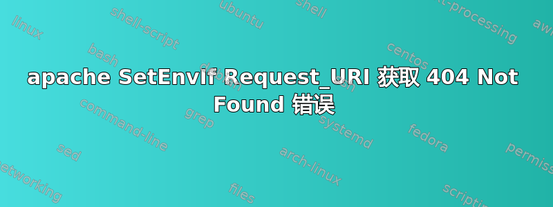 apache SetEnvIf Request_URI 获取 404 Not Found 错误