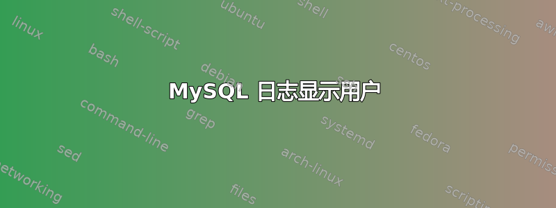 MySQL 日志显示用户