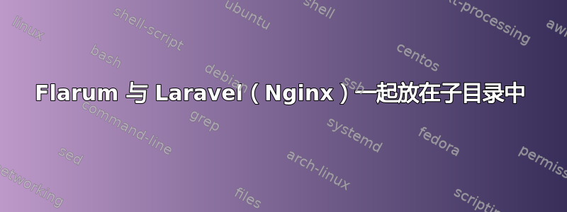 Flarum 与 Laravel（Nginx）一起放在子目录中