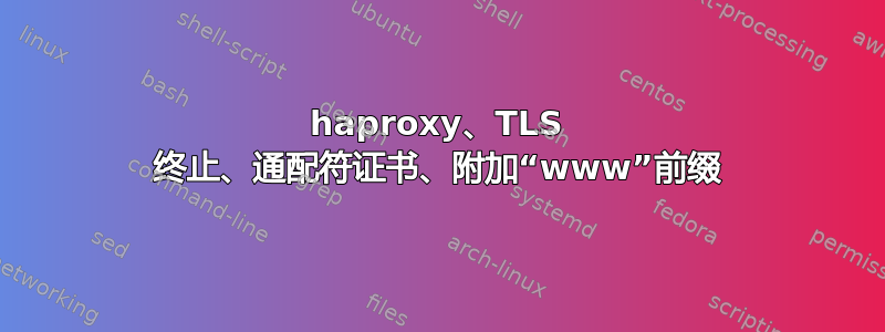 haproxy、TLS 终止、通配符证书、附加“www”前缀