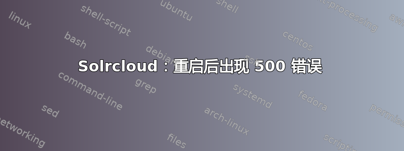 Solrcloud：重启后出现 500 错误