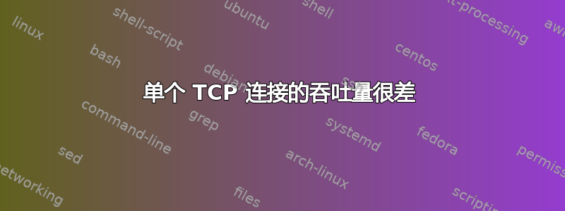 单个 TCP 连接的吞吐量很差