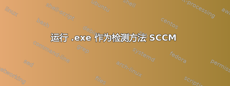 运行 .exe 作为检测方法 SCCM