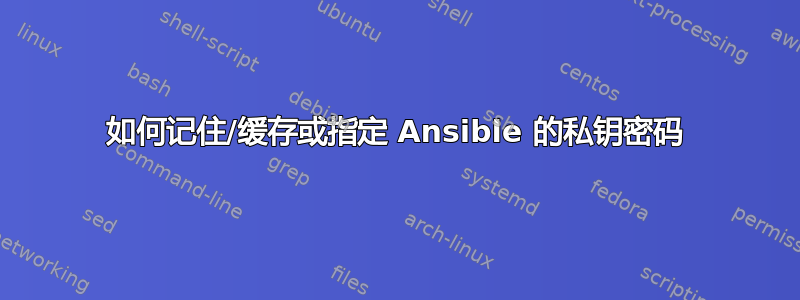 如何记住/缓存或指定 Ansible 的私钥密码