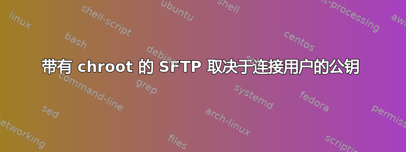 带有 chroot 的 SFTP 取决于连接用户的公钥