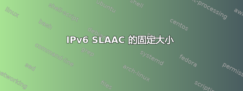 IPv6 SLAAC 的固定大小