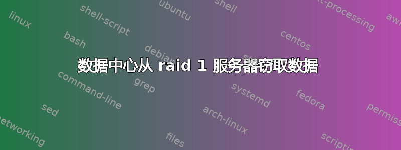 数据中心从 raid 1 服务器窃取数据