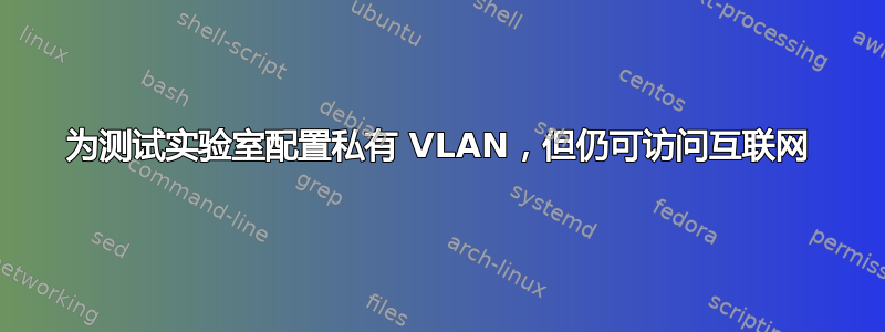 为测试实验室配置私有 VLAN，但仍可访问互联网