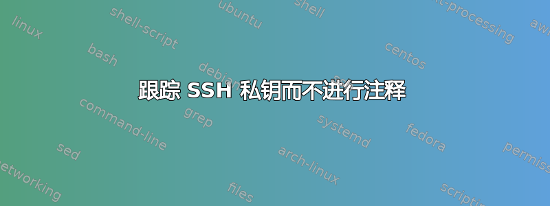 跟踪 SSH 私钥而不进行注释