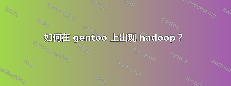 如何在 gentoo 上出现 hadoop？