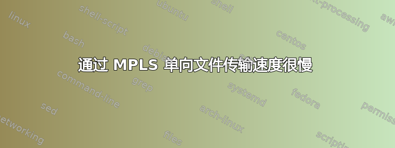 通过 MPLS 单向文件传输速度很慢