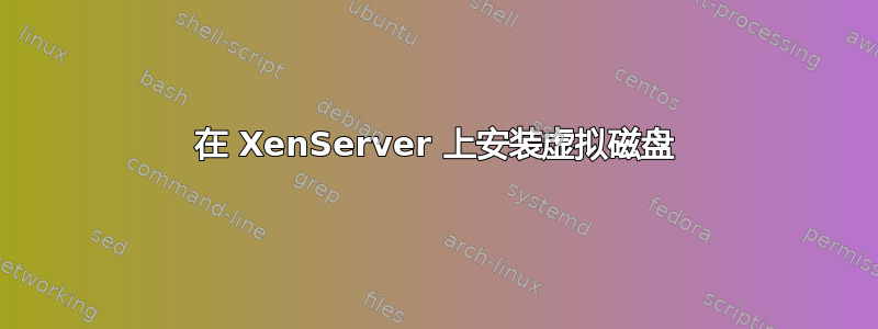 在 XenServer 上安装虚拟磁盘