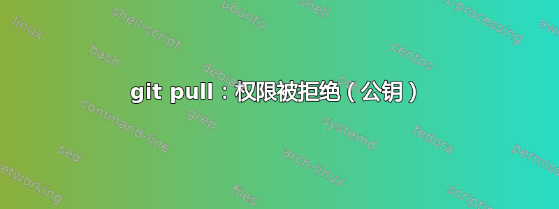 git pull：权限被拒绝（公钥）