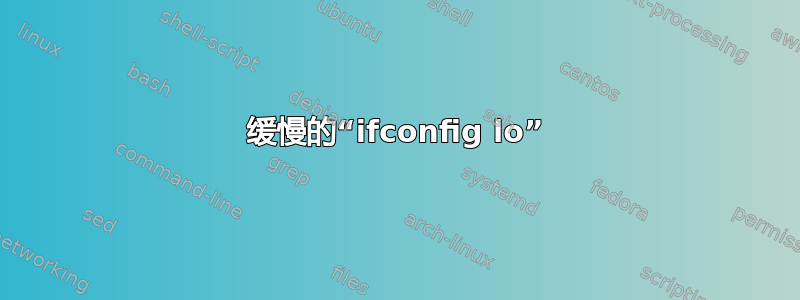 缓慢的“ifconfig lo”