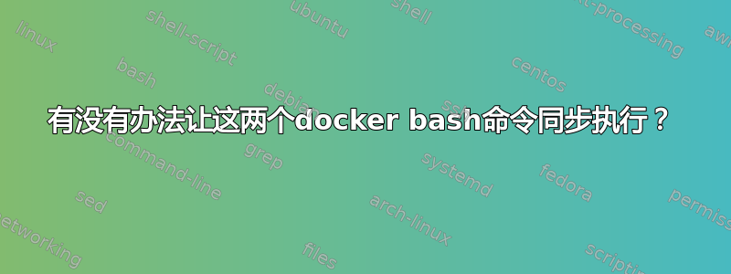 有没有办法让这两个docker bash命令同步执行？