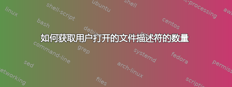 如何获取用户打开的文件描述符的数量