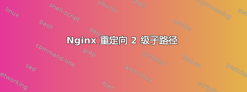 Nginx 重定向 2 级子路径