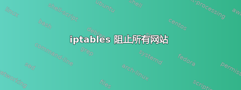 iptables 阻止所有网站