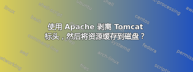 使用 Apache 剥离 Tomcat 标头，然后将资源缓存到磁盘？