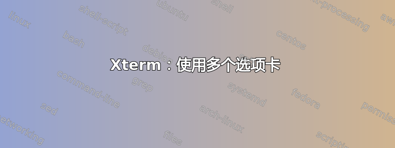 Xterm：使用多个选项卡