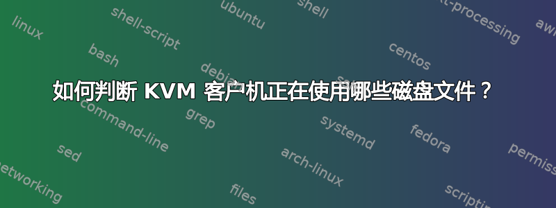 如何判断 KVM 客户机正在使用哪些磁盘文件？