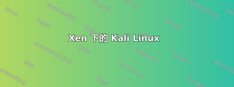 Xen 下的 Kali Linux 