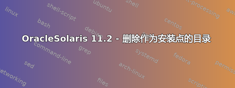 OracleSolaris 11.2 - 删除作为安装点的目录