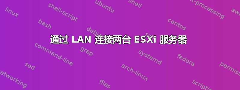 通过 LAN 连接两台 ESXi 服务器