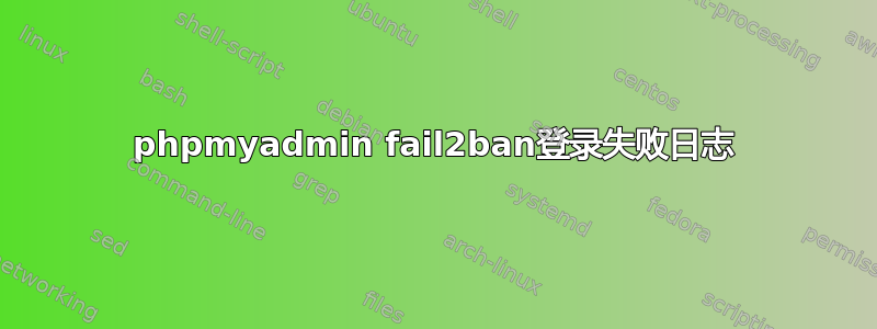 phpmyadmin fail2ban登录失败日志