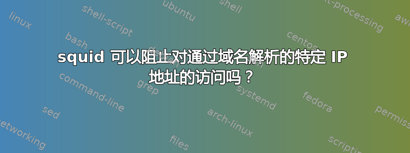 squid 可以阻止对通过域名解析的特定 IP 地址的访问吗？