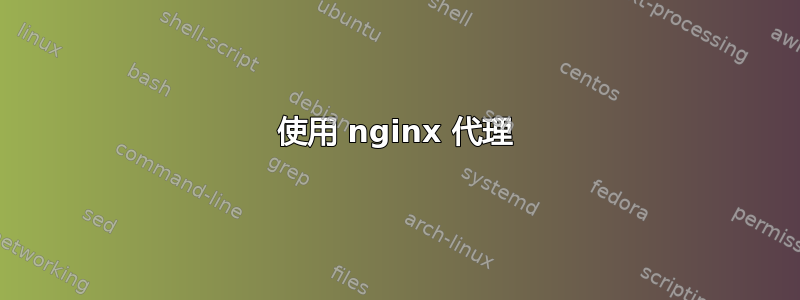 使用 nginx 代理