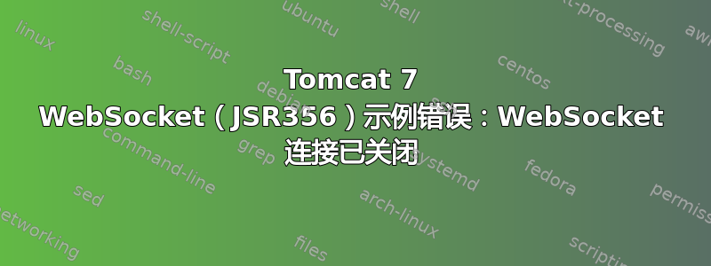 Tomcat 7 WebSocket（JSR356）示例错误：WebSocket 连接已关闭