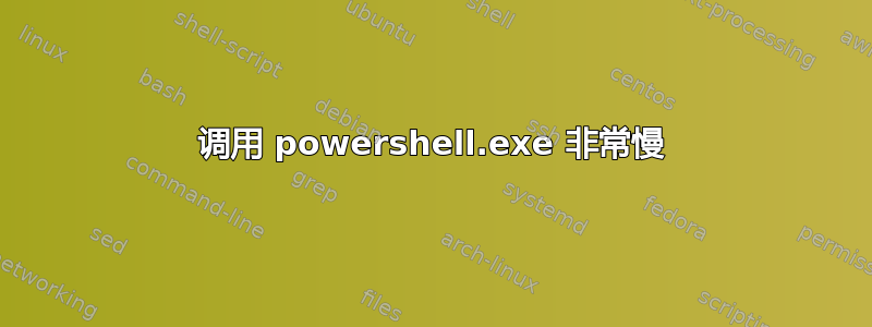 调用 powershell.exe 非常慢