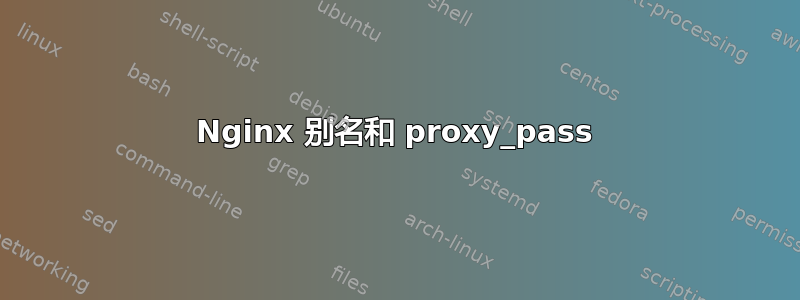 Nginx 别名和 proxy_pass